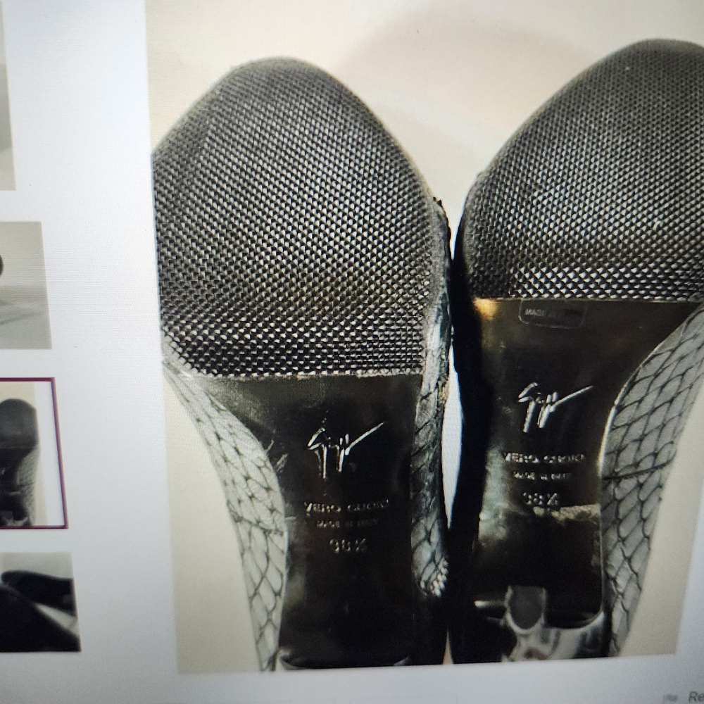Giuseppe Zanotti Black Textured Heels - Picture 5 of 9
